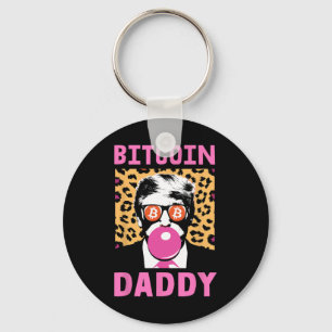 Cute Trump Bitcoin Daddy Crypto Finance Money Crew Keychain