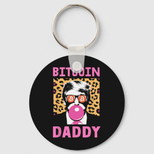 Cute Trump Bitcoin Daddy Crypto Finance Money Crew Keychain