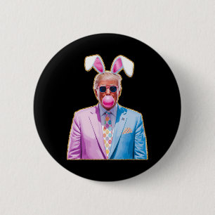 Cute Trump Easter Republican Jesus Bunny Egg Ears  2 Inch Round Button