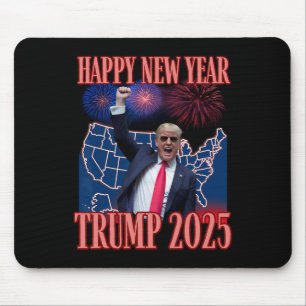 Cute Trump Happy New Year 2025 45 47 Outlaw Won Sa Mouse Pad