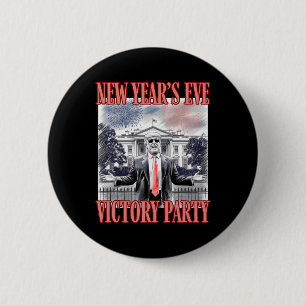 Cute Trump New Year's Eve Victory Party Fireworks 2 Inch Round Button