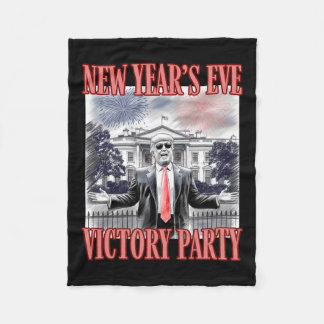 Cute Trump New Year's Eve Victory Party Fireworks  Fleece Blanket