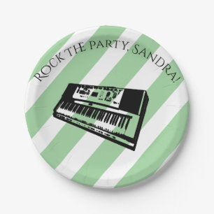 Cute Trumpet Rock And Roll Musical Instruments  Paper Plate