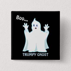 Cute Trumpy Ghost 2 Inch Square Button