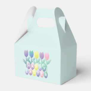 Cute Tulips Happy Easter Eggs Favour Box