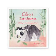 Cute Tumbling Panda Gender Baby Shower