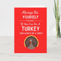 Cute Turkey Cards Funny Humor Humorous Fall Autumn