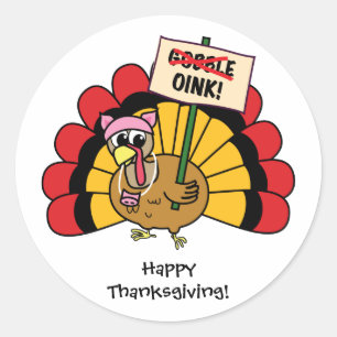 Cute Turkey Customizable Sticker