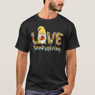 Cute Turkey Day  Gnome Love Thanksgiving for Boys  T-Shirt
