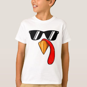 Cute Turkey Face Boy Thanksgiving Costume Turkey S T-Shirt