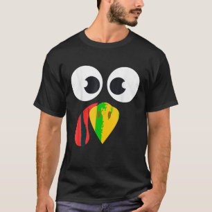 Cute Turkey Face Matching Family Costume Thanksgiv T-Shirt