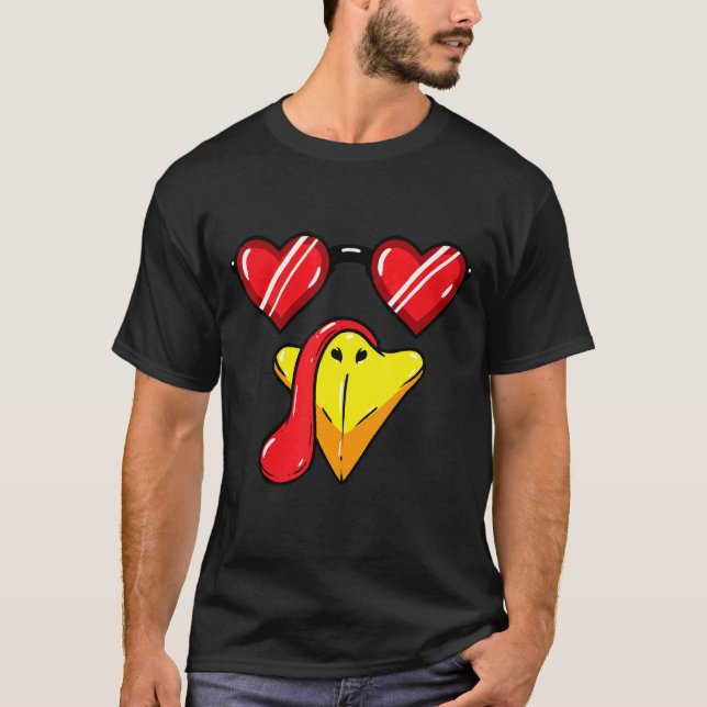 Cute Turkey Face Pilgrim  Thanksgiving Costume T-Shirt (Front)
