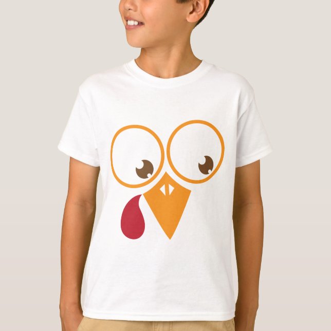Cute turkey face T-Shirt (Front)
