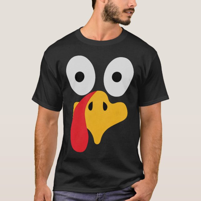 Cute Turkey Fall Thanksgiving T-Shirt (Front)