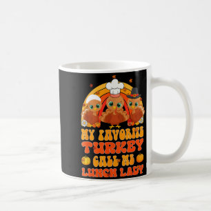 Cute Turkey Gift Funny Kitchen Staff Retro Fall De Coffee Mug