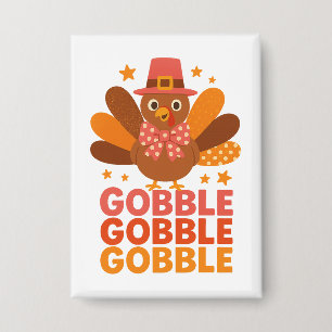 Cute Turkey Gobble Gobble Gobble Thanksgiving