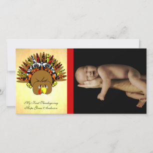 Cute Turkey Holiday Card