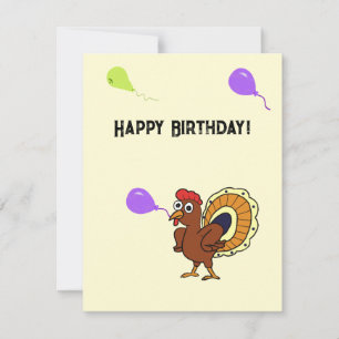 Cute turkey holiday card