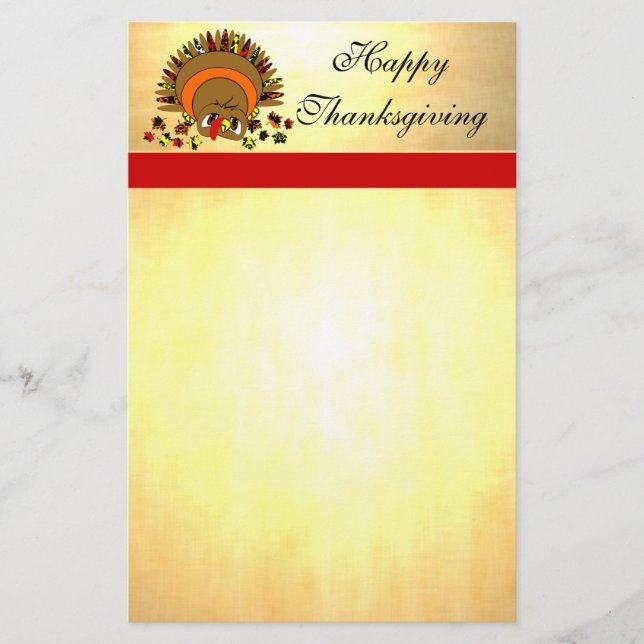 Cute Turkey Stationery (Front)