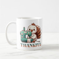 Cute Turkey Using Sewing Machine Thankful
