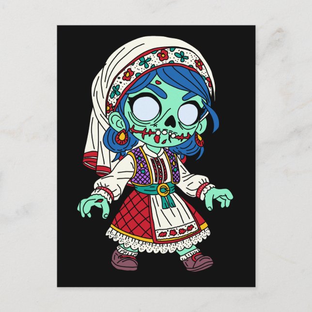 Cute Turkish Zombie Postcard (Front)