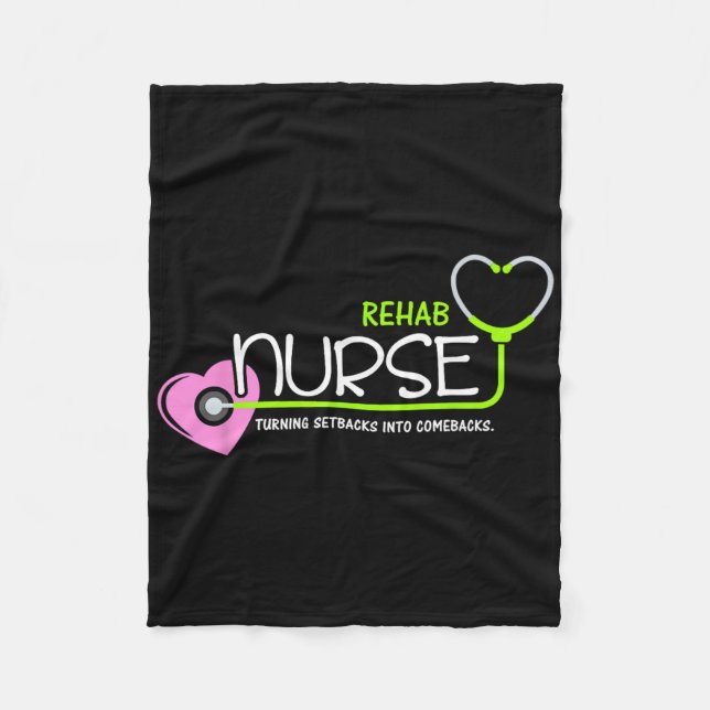 Cute Turning Setbacks Into Comebacks For Rehab Nur Fleece Blanket (Front)