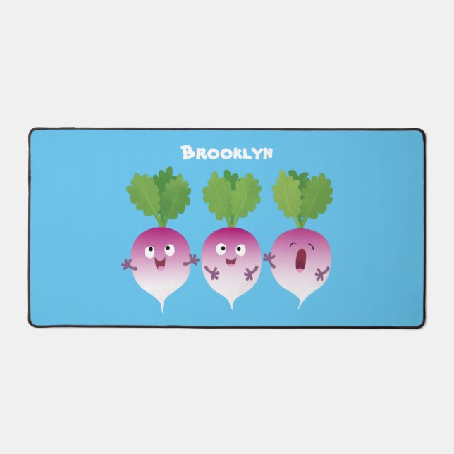 Cute turnip légumes trio chanter dessin animé (Recto)