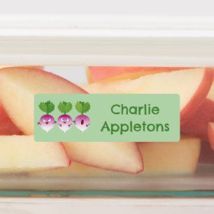 Cute turnip vegetable trio cartoon personalized