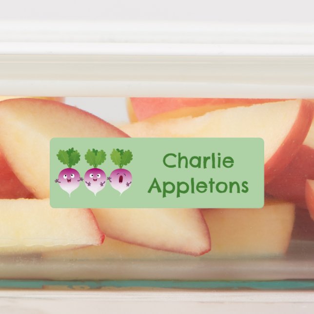 Cute turnip vegetable trio cartoon personalized (Affixed)