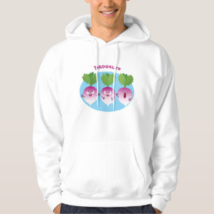Cute turnip vegetable trio singing cartoon hoodie