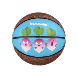 Cute turnip vegetable trio singing cartoon mini basketball
