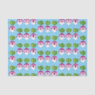 Cute turnip vegetable trio singing cartoon tissue paper