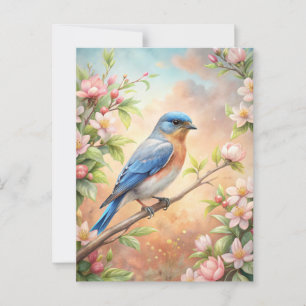 Cute Turquoise Bird Postcard