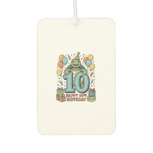 Cute Turtle 10th Birthday Vintage Party Design_1 Air Freshener
