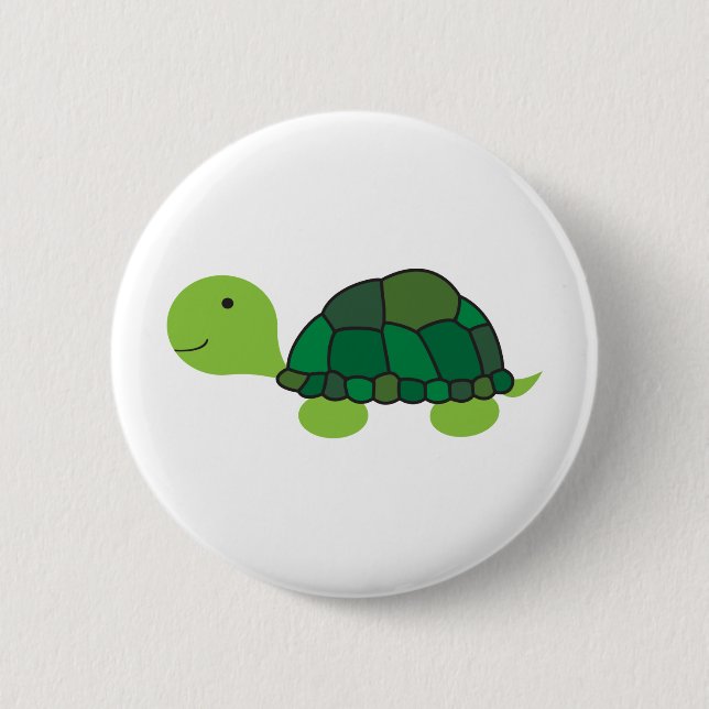 Cute Turtle 2 Inch Round Button (Front)