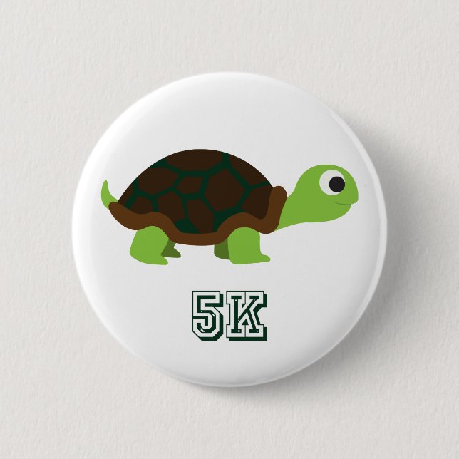 Cute Turtle 5K 2 Inch Round Button (Front)