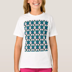 Cute Turtle and Floral Seamless Pattern Notebook T-Shirt