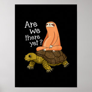 Cute Turtle And Sloth Back to School gift From Mom Poster