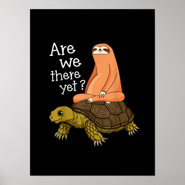 Cute Turtle And Sloth Back to School gift From Mom Poster (Front)