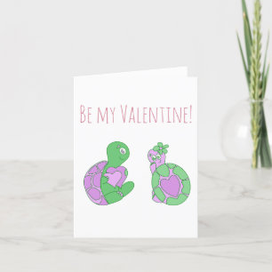 Cute Turtle Anniversary / Valentines Day Holiday Card