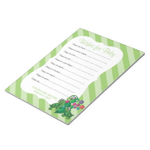 Cute Turtle Baby Shower - Wishes Notepad
