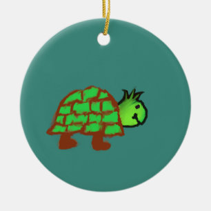 Cute Turtle  Ceramic Ornament