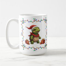Cute Turtle Christmas Mug
