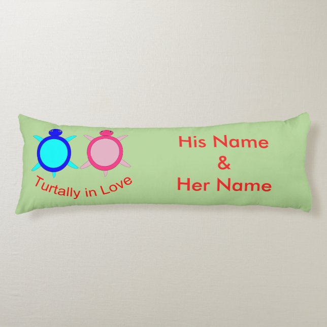 Cute Turtle Couple Body Pillow (Front)