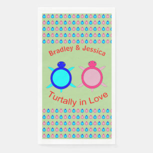 Cute Turtle Couple Custom Napkin