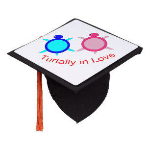 Cute Turtle Couple Graduation Cap Topper