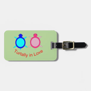 Cute Turtle Couple Personalized Luggage Tag