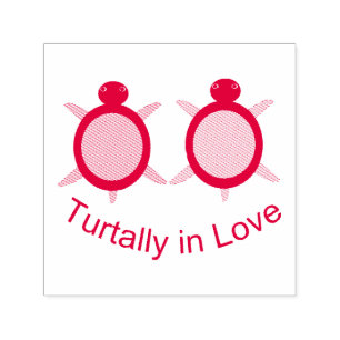 Cute Turtle Couple Self-inking Stamp