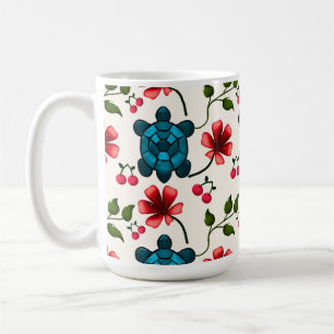 Cute Turtle Floral pattern   Coffee Mug