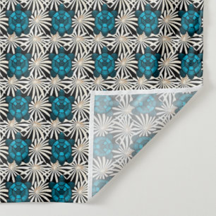 Cute Turtle Floral pattern Tapestry